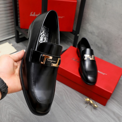 Replica Salvatore Ferragamo Leather Shoes For Men #1230817 $82.00 USD for Wholesale