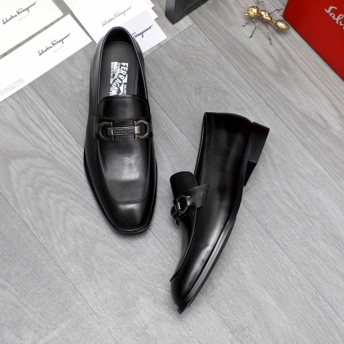 Replica Salvatore Ferragamo Leather Shoes For Men #1230847 $82.00 USD for Wholesale