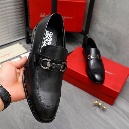 Replica Salvatore Ferragamo Leather Shoes For Men #1230847 $82.00 USD for Wholesale