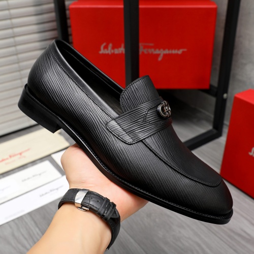 Replica Salvatore Ferragamo Leather Shoes For Men #1230849 $82.00 USD for Wholesale