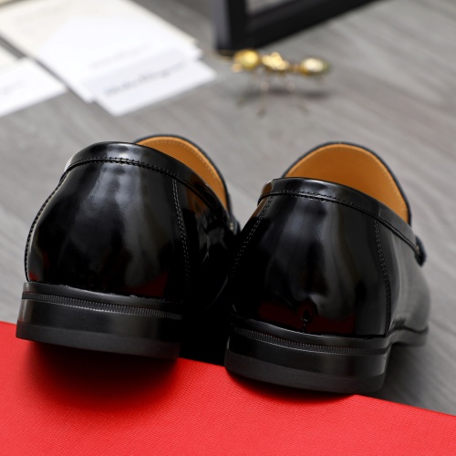 Replica Salvatore Ferragamo Leather Shoes For Men #1230854 $82.00 USD for Wholesale