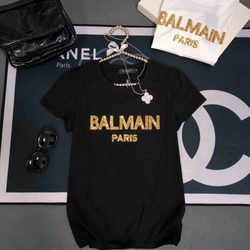 Replica Balmain T-Shirts Short Sleeved For Women #1231028, $32.00 USD, [ITEM#1231028], Replica Balmain T-Shirts outlet from China