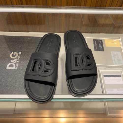 Replica Dolce &amp; Gabbana D&amp;G Slippers For Men #1231122, $48.00 USD, [ITEM#1231122], Replica Dolce &amp; Gabbana D&amp;G Slippers outlet from China