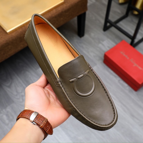 Replica Salvatore Ferragamo Leather Shoes For Men #1231620 $68.00 USD for Wholesale