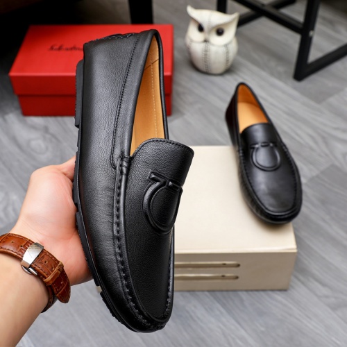 Replica Salvatore Ferragamo Leather Shoes For Men #1231623 $68.00 USD for Wholesale