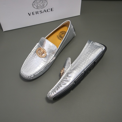 Replica Versace Leather Shoes For Men #1231689 $68.00 USD for Wholesale