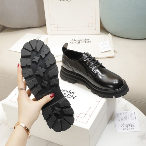 Replica Alexander McQueen Leather Shoes For Women #1231770 $105.00 USD for Wholesale