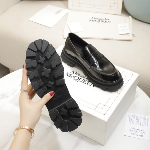 Replica Alexander McQueen Leather Shoes For Women #1231773 $105.00 USD for Wholesale