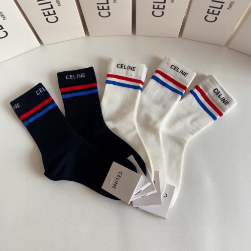 Replica Celine Socks #1232956 $29.00 USD for Wholesale