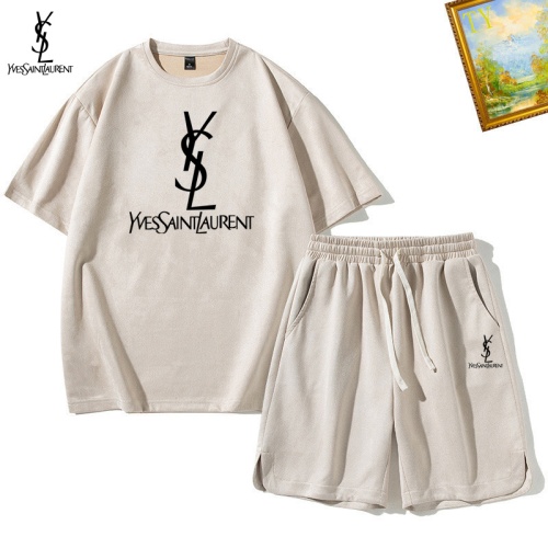 Replica Yves Saint Laurent YSL Tracksuits Short Sleeved For Men #1235357, $48.00 USD, [ITEM#1235357], Replica Yves Saint Laurent YSL Tracksuits outlet from China