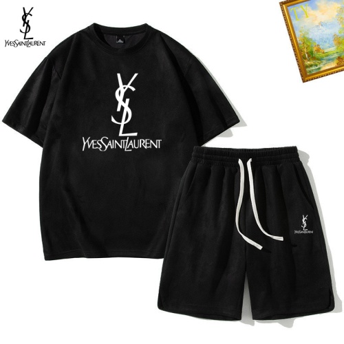 Replica Yves Saint Laurent YSL Tracksuits Short Sleeved For Men #1235359, $48.00 USD, [ITEM#1235359], Replica Yves Saint Laurent YSL Tracksuits outlet from China