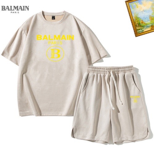 Replica Balmain Tracksuits Short Sleeved For Men #1235413, $48.00 USD, [ITEM#1235413], Replica Balmain Tracksuits outlet from China