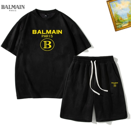 Replica Balmain Tracksuits Short Sleeved For Men #1235415, $48.00 USD, [ITEM#1235415], Replica Balmain Tracksuits outlet from China