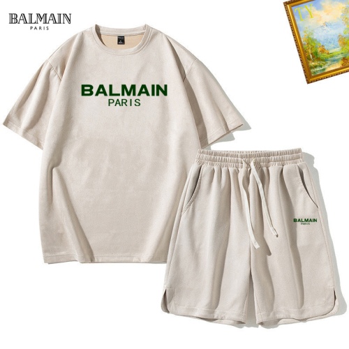 Replica Balmain Tracksuits Short Sleeved For Men #1235469, $48.00 USD, [ITEM#1235469], Replica Balmain Tracksuits outlet from China