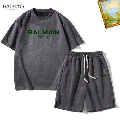 Replica Balmain Tracksuits Short Sleeved For Men #1235470, $48.00 USD, [ITEM#1235470], Replica Balmain Tracksuits outlet from China