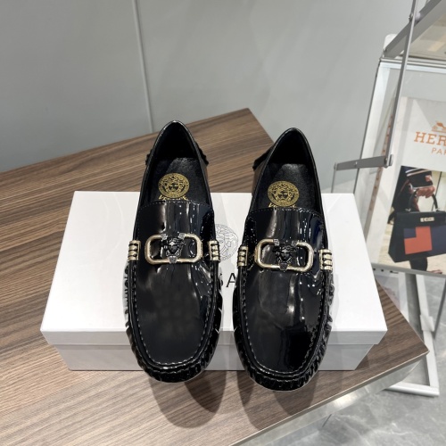 Replica Versace Leather Shoes For Men #1236843, $68.00 USD, [ITEM#1236843], Replica Versace Leather Shoes outlet from China