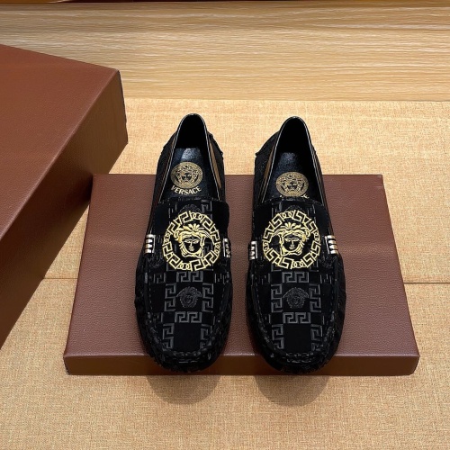 Replica Versace Leather Shoes For Men #1236846, $72.00 USD, [ITEM#1236846], Replica Versace Leather Shoes outlet from China