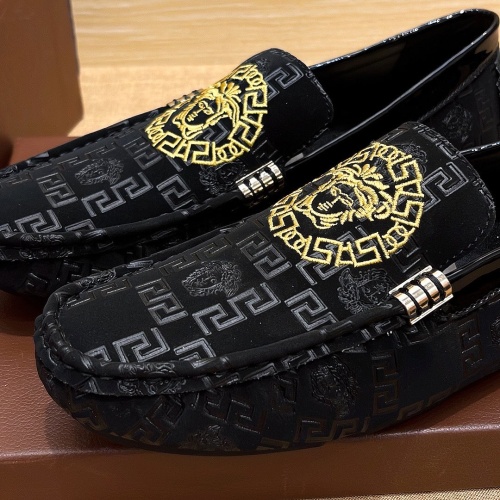 Replica Versace Leather Shoes For Men #1236846 $72.00 USD for Wholesale