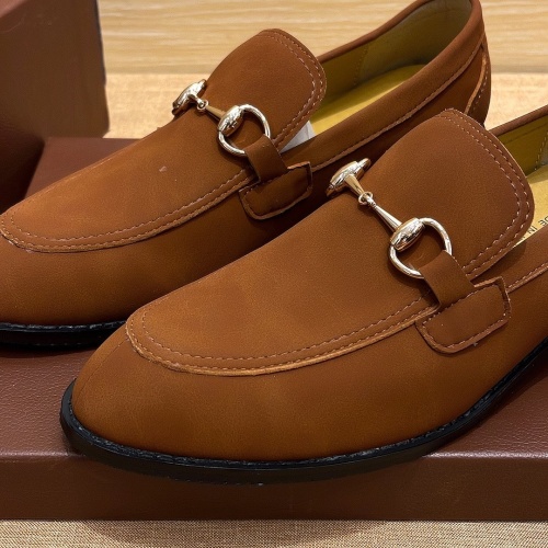 Replica Salvatore Ferragamo Leather Shoes For Men #1236847 $76.00 USD for Wholesale