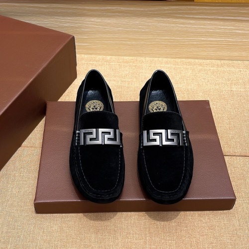 Replica Versace Leather Shoes For Men #1236882, $68.00 USD, [ITEM#1236882], Replica Versace Leather Shoes outlet from China