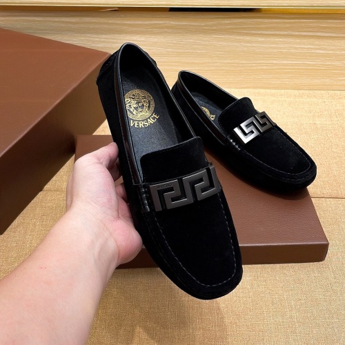 Replica Versace Leather Shoes For Men #1236882 $68.00 USD for Wholesale