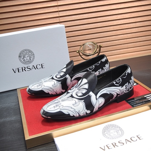 Replica Versace Leather Shoes For Men #1236925, $85.00 USD, [ITEM#1236925], Replica Versace Leather Shoes outlet from China