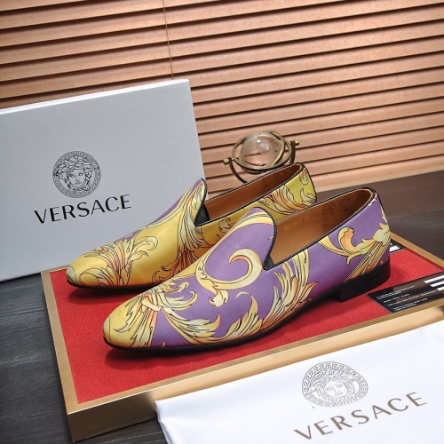 Replica Versace Leather Shoes For Men #1236926, $85.00 USD, [ITEM#1236926], Replica Versace Leather Shoes outlet from China