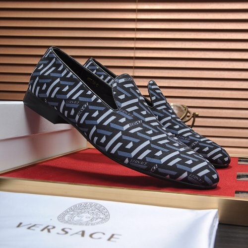 Replica Versace Leather Shoes For Men #1236928 $85.00 USD for Wholesale