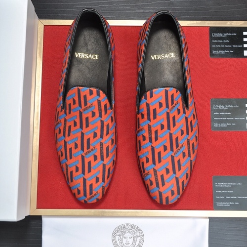 Replica Versace Leather Shoes For Men #1236929 $85.00 USD for Wholesale