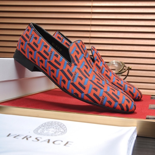 Replica Versace Leather Shoes For Men #1236929 $85.00 USD for Wholesale