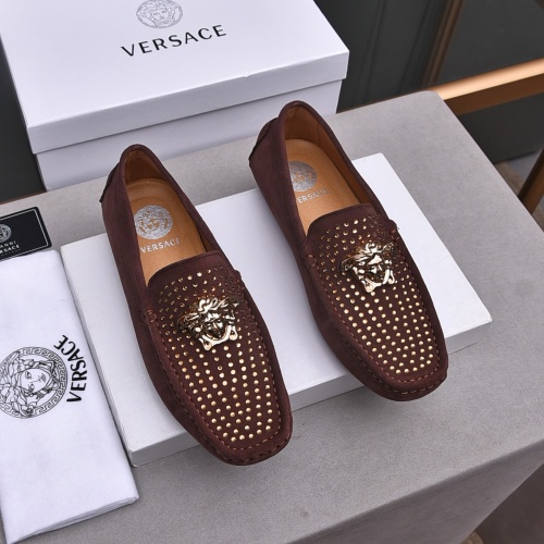 Replica Versace Leather Shoes For Men #1237188, $76.00 USD, [ITEM#1237188], Replica Versace Leather Shoes outlet from China