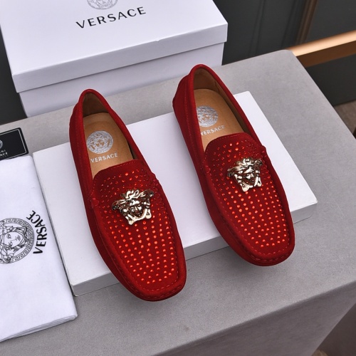 Replica Versace Leather Shoes For Men #1237191, $76.00 USD, [ITEM#1237191], Replica Versace Leather Shoes outlet from China