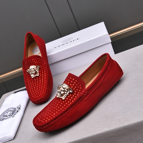 Replica Versace Leather Shoes For Men #1237191 $76.00 USD for Wholesale