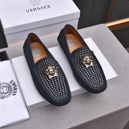 Replica Versace Leather Shoes For Men #1237192, $76.00 USD, [ITEM#1237192], Replica Versace Leather Shoes outlet from China