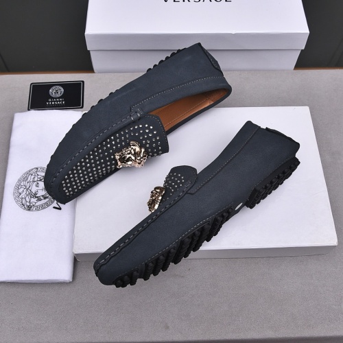 Replica Versace Leather Shoes For Men #1237192 $76.00 USD for Wholesale