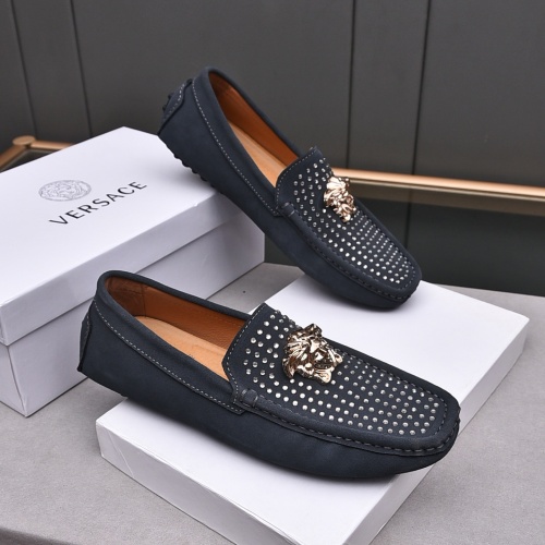 Replica Versace Leather Shoes For Men #1237192 $76.00 USD for Wholesale