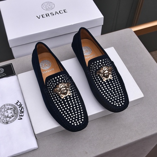 Replica Versace Leather Shoes For Men #1237195, $76.00 USD, [ITEM#1237195], Replica Versace Leather Shoes outlet from China