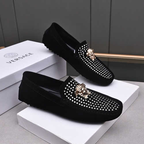 Replica Versace Leather Shoes For Men #1237198 $76.00 USD for Wholesale