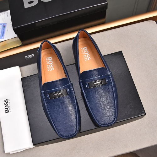 Replica Boss Leather Shoes For Men #1237230, $76.00 USD, [ITEM#1237230], Replica Boss Leather Shoes outlet from China