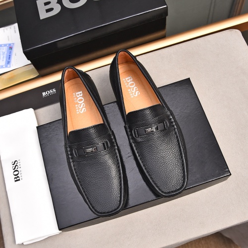 Replica Boss Leather Shoes For Men #1237231, $76.00 USD, [ITEM#1237231], Replica Boss Leather Shoes outlet from China