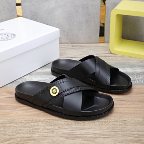 Replica Versace Slippers For Men #1237303, $56.00 USD, [ITEM#1237303], Replica Versace Slippers outlet from China