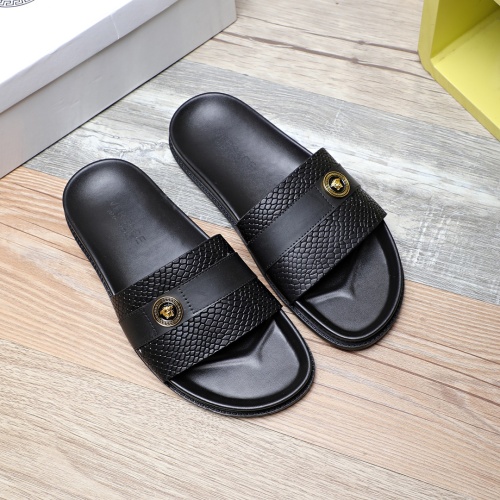 Replica Versace Slippers For Men #1237305, $56.00 USD, [ITEM#1237305], Replica Versace Slippers outlet from China