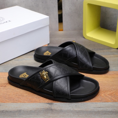 Replica Versace Slippers For Men #1237307, $56.00 USD, [ITEM#1237307], Replica Versace Slippers outlet from China