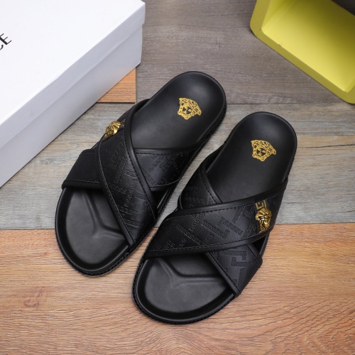 Replica Versace Slippers For Men #1237307 $56.00 USD for Wholesale