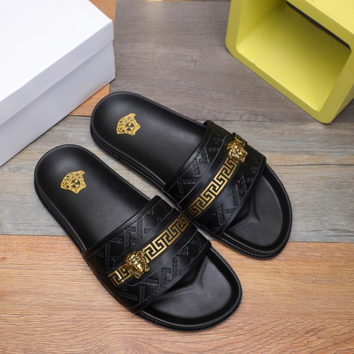 Replica Versace Slippers For Men #1237308 $56.00 USD for Wholesale