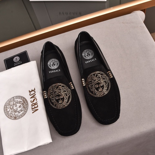 Replica Versace Leather Shoes For Men #1237486, $76.00 USD, [ITEM#1237486], Replica Versace Leather Shoes outlet from China