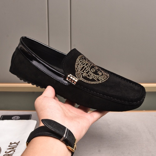 Replica Versace Leather Shoes For Men #1237486 $76.00 USD for Wholesale