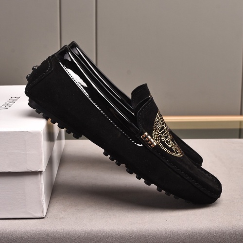 Replica Versace Leather Shoes For Men #1237486 $76.00 USD for Wholesale