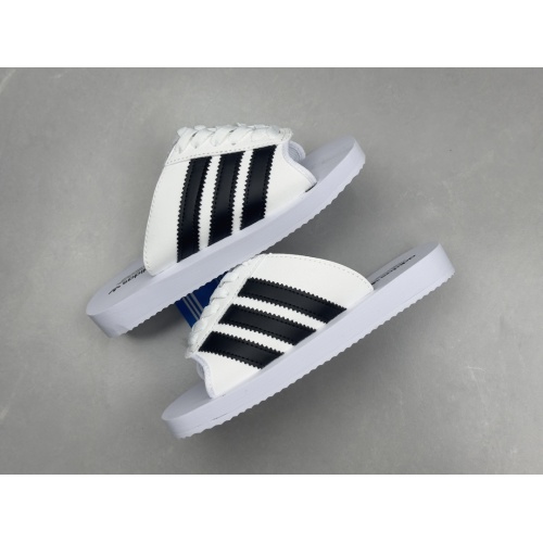 Replica Adidas Slippers For Men #1237634 $56.00 USD for Wholesale