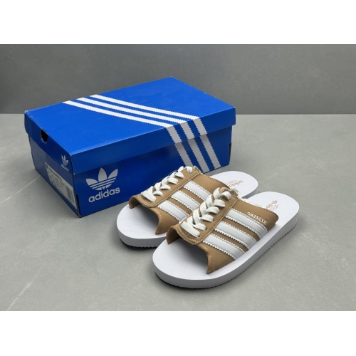 Replica Adidas Slippers For Men #1237642 $56.00 USD for Wholesale